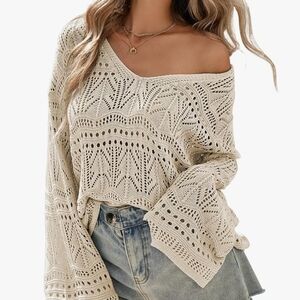 Elegant Cream Knit Sweater